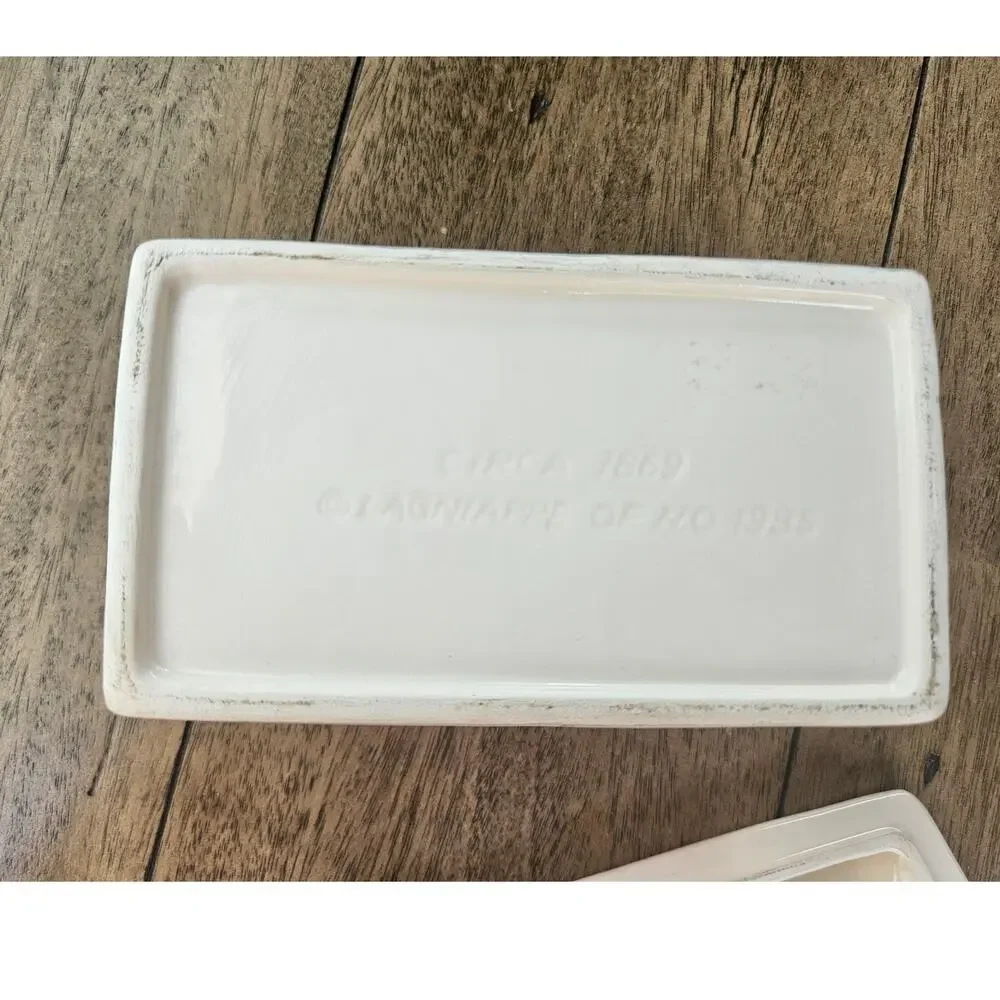 Vintage Ceramic House Canister Tea Caddy 6x5x4 1.5# e43